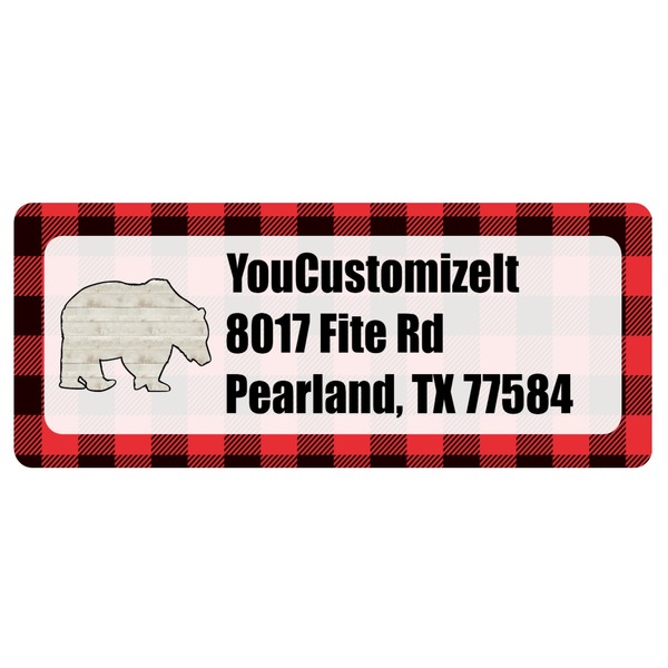 Custom Lumberjack Plaid Return Address Labels (Personalized)