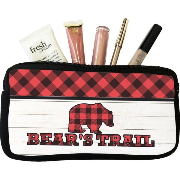 Custom Lumberjack Plaid Makeup / Cosmetic Bag - Small (Personalized)