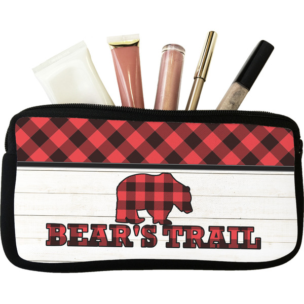Custom Lumberjack Plaid Makeup / Cosmetic Bag (Personalized)