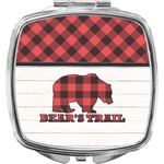 Lumberjack Plaid Compact Makeup Mirror (Personalized)
