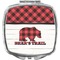 Lumberjack Plaid Compact Makeup Mirror (Personalized)