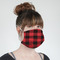 Lumberjack Plaid Mask - Quarter View on Girl