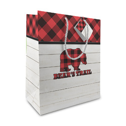 Lumberjack Plaid Medium Gift Bag (Personalized)