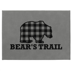 Lumberjack Plaid Medium Gift Box w/ Engraved Leather Lid (Personalized)