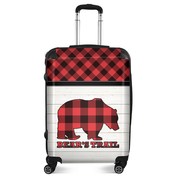 Custom Lumberjack Plaid Suitcase - 24" Medium - Checked (Personalized)