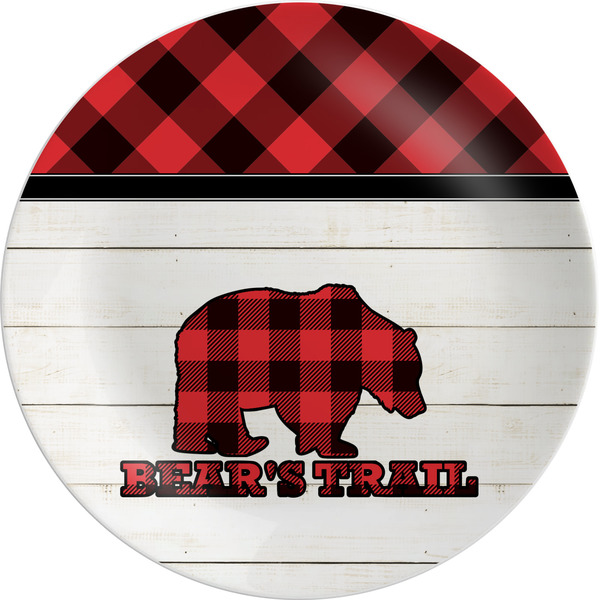 Custom Lumberjack Plaid Melamine Plate (Personalized)