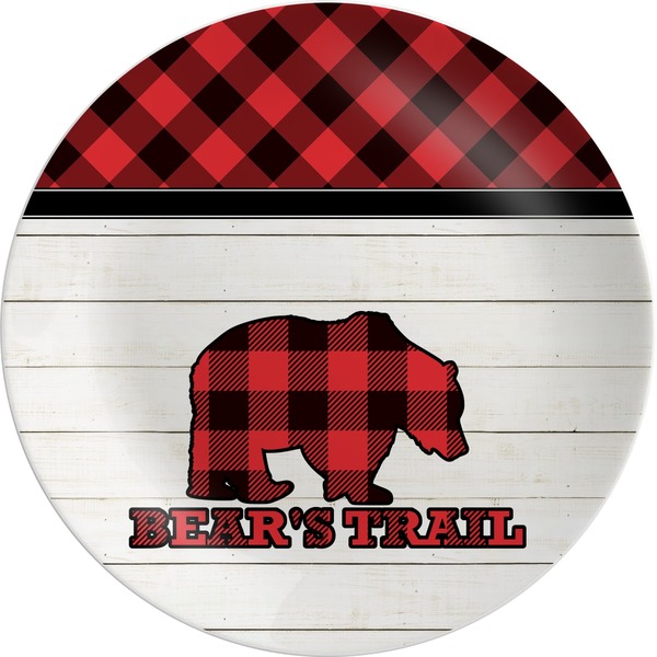 Custom Lumberjack Plaid Melamine Plate (Personalized)