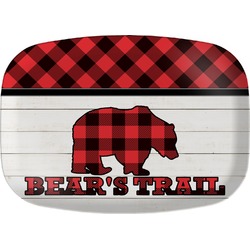 Lumberjack Plaid Melamine Platter (Personalized)