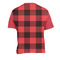 Lumberjack Plaid Men's Crew Neck T Shirt Medium - Back