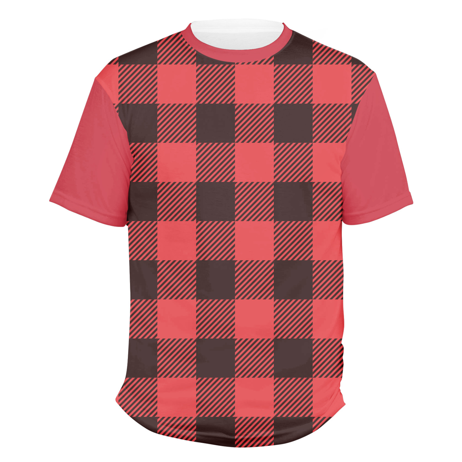 Custom Lumberjack Plaid Men's Crew T-Shirt | YouCustomizeIt