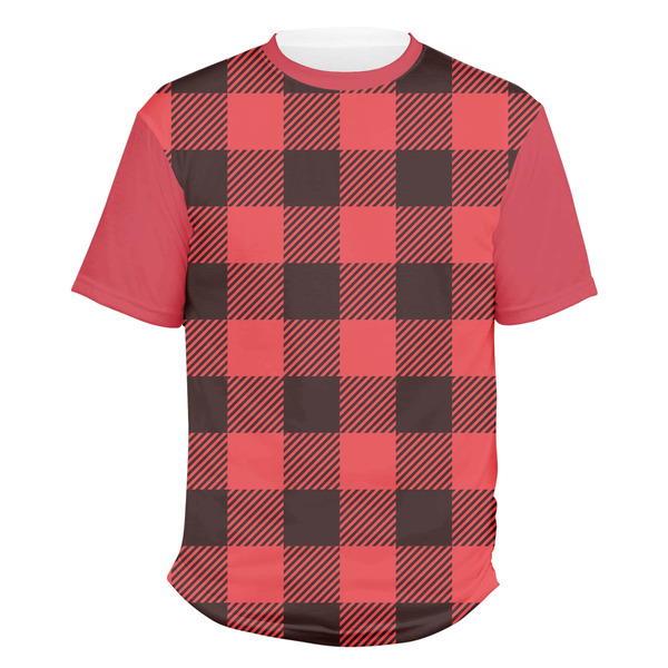 Custom Lumberjack Plaid Men's Crew T-Shirt - Small