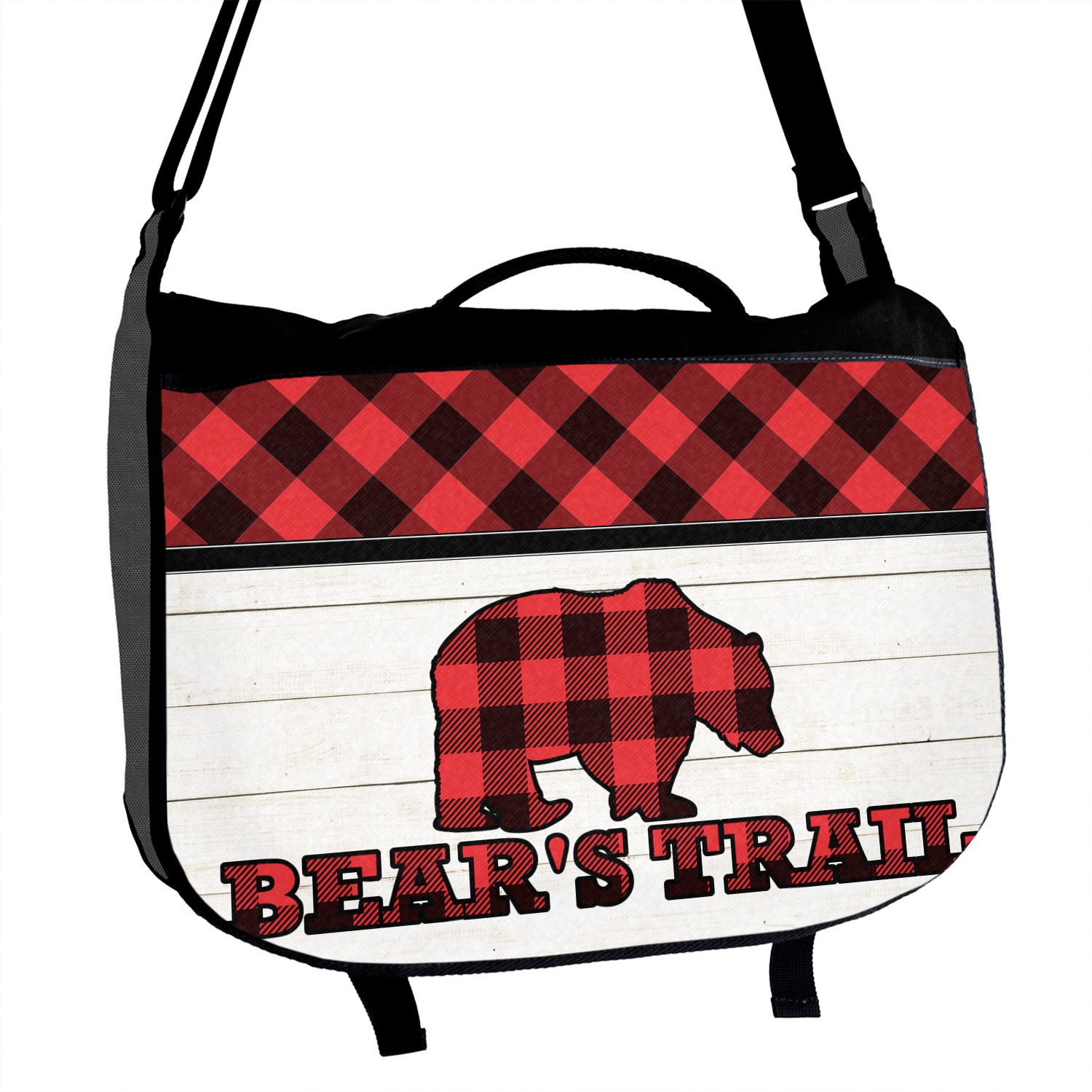 Lumberjack Plaid Messenger Bag (Personalized) YouCustomizeIt