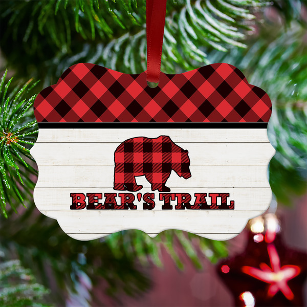 Lumberjack Plaid Metal Benilux Ornament - Lifestyle