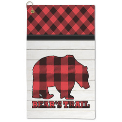 Lumberjack Plaid Microfiber Golf Towel - Large (Personalized)