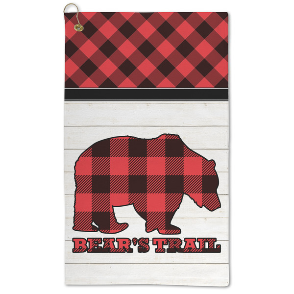 Custom Lumberjack Plaid Microfiber Golf Towel - Large (Personalized)