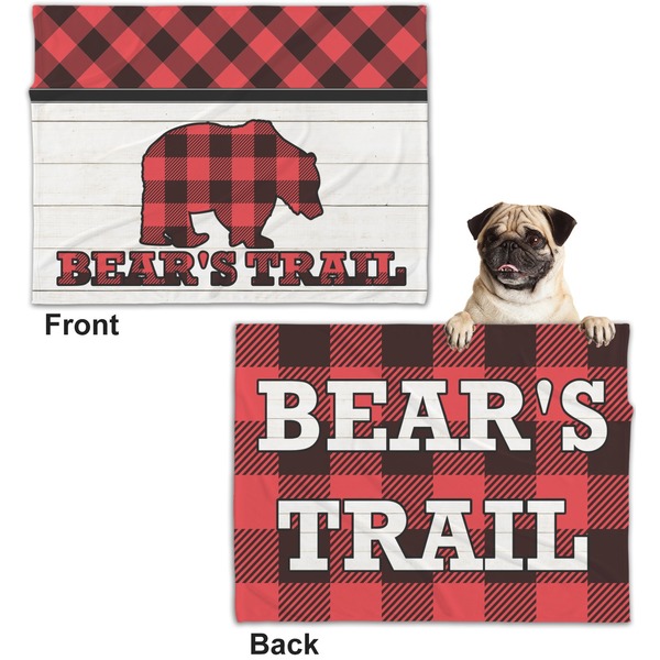 Lumberjack Plaid Microfleece Dog Blanket - Regular - Front & Back