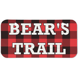 Lumberjack Plaid Mini/Bicycle License Plate (2 Holes) (Personalized)
