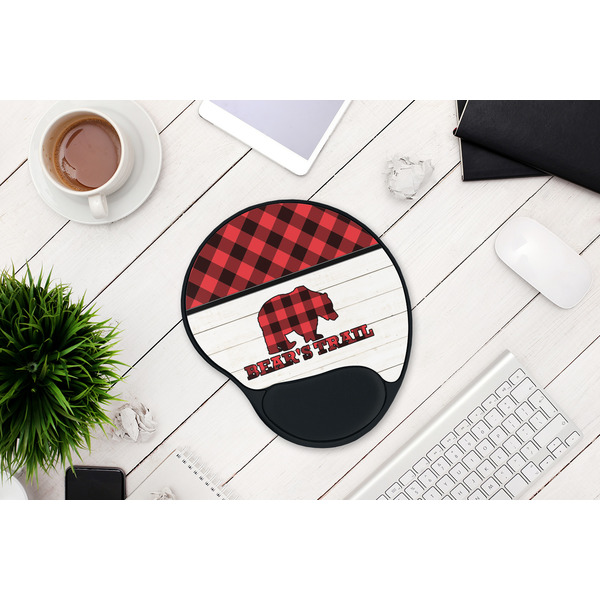 Lumberjack Plaid Mouse Pad with Wrist Rest - LIFESYTLE 1