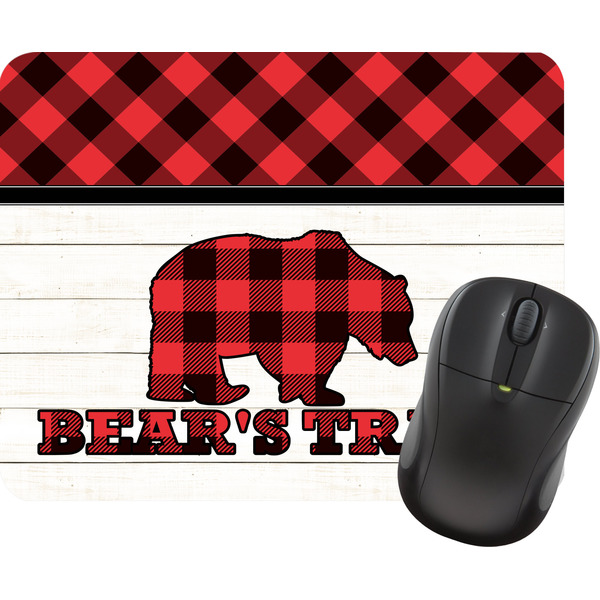 Custom Lumberjack Plaid Rectangular Mouse Pad (Personalized)