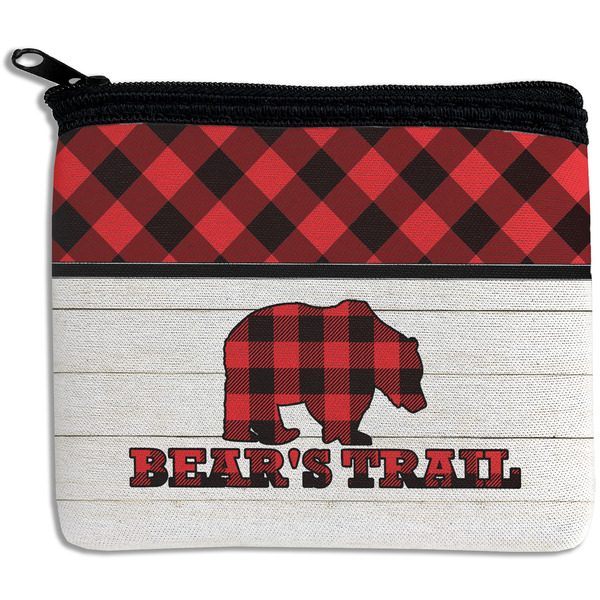 Custom Lumberjack Plaid Rectangular Coin Purse (Personalized)