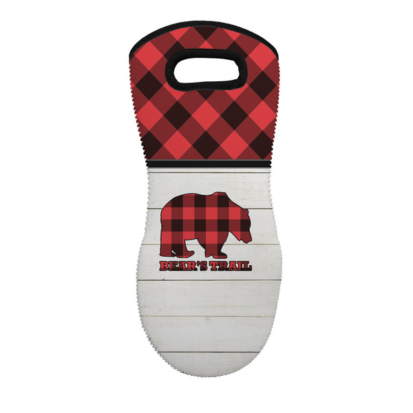 Custom Lumberjack Plaid Neoprene Oven Mitt w/ Name or Text