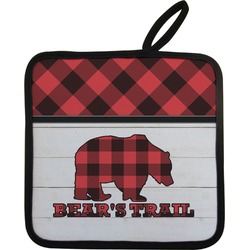 Lumberjack Plaid Pot Holder w/ Name or Text