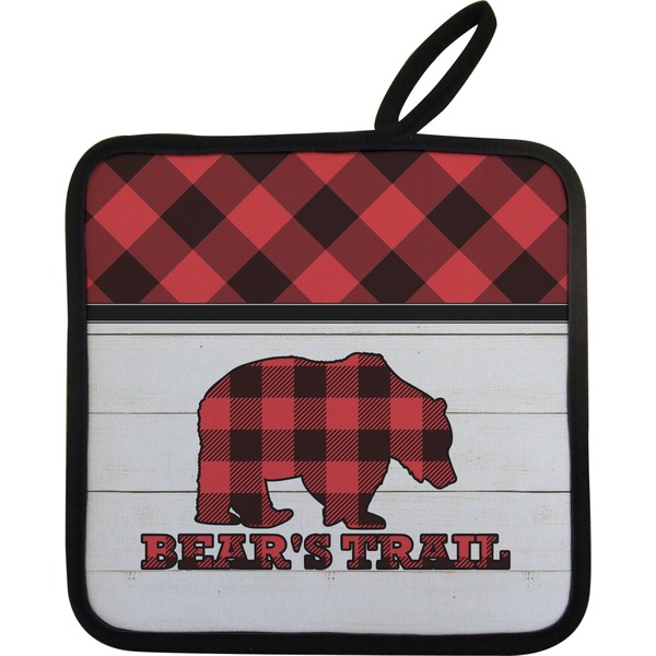Custom Lumberjack Plaid Pot Holder w/ Name or Text