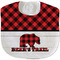 Lumberjack Plaid Velour Baby Bib w/ Name or Text