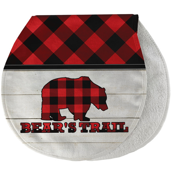 Lumberjack Plaid New Baby Burp Folded