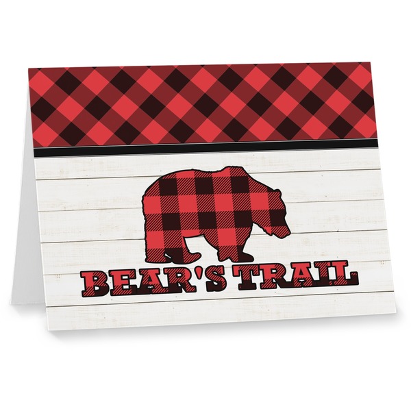 Custom Lumberjack Plaid Note cards (Personalized)