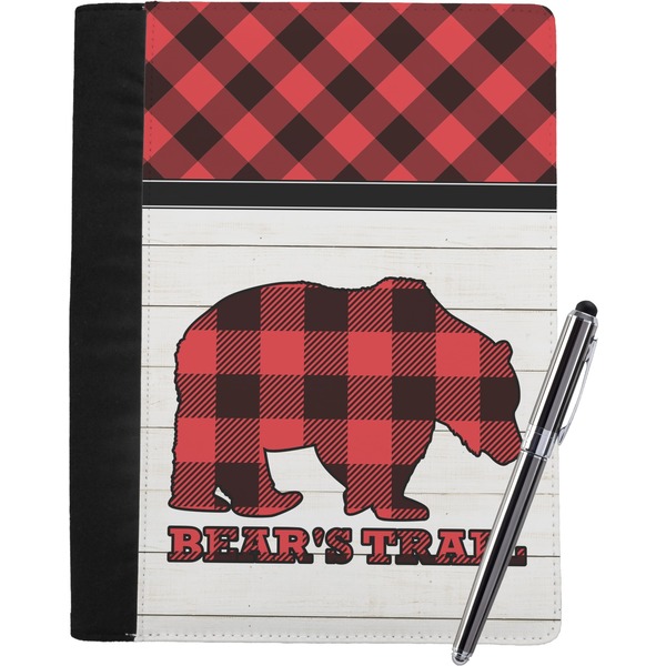 Custom Lumberjack Plaid Notebook Padfolio - Large w/ Name or Text