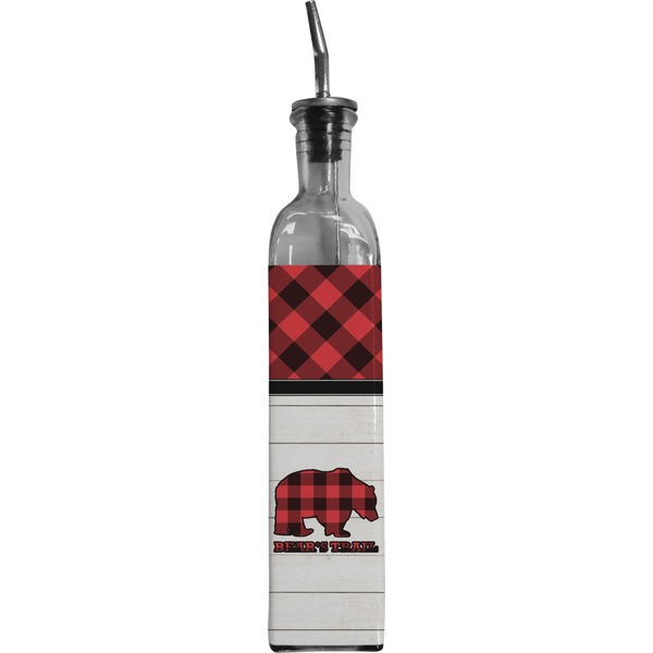 Custom Lumberjack Plaid Oil Dispenser Bottle (Personalized)