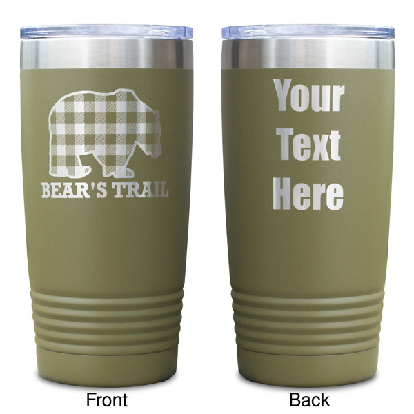Lumberjack Plaid Olive Polar Camel Tumbler - 20oz - Double Sided - Approval