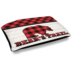 Lumberjack Plaid Outdoor Dog Bed - Large (Personalized)