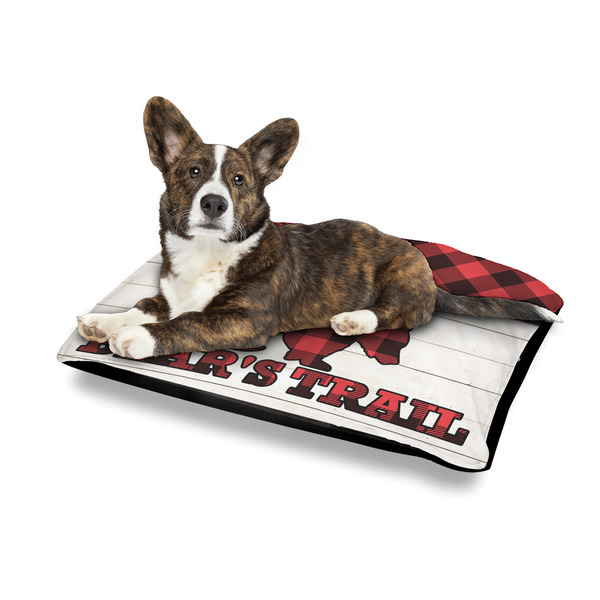 Lumberjack Plaid Outdoor Dog Beds - Medium - IN CONTEXT