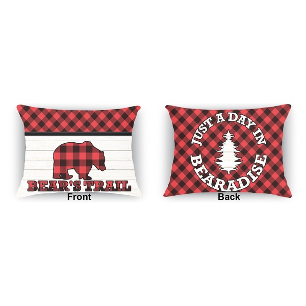 Lumberjack Plaid Outdoor Rectangular Throw Pillow (Front and Back)