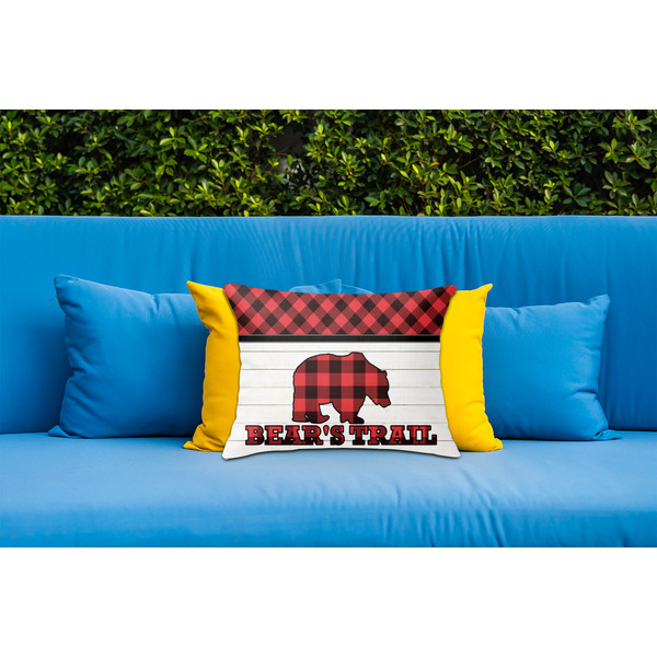 Lumberjack Plaid Outdoor Throw Pillow  - LIFESTYLE (Rectangular - 20x14)