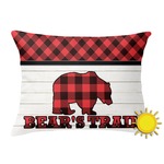 Lumberjack Plaid Outdoor Throw Pillow (Rectangular) (Personalized)