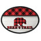 Lumberjack Plaid Iron On Oval Patch w/ Name or Text