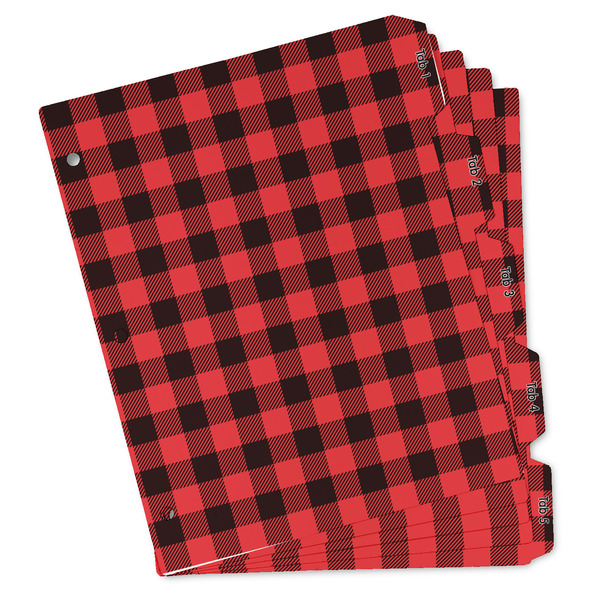 Custom Lumberjack Plaid Binder Tab Divider - Set of 5 (Personalized)