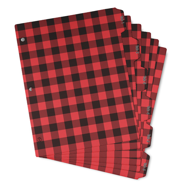 Custom Lumberjack Plaid Binder Tab Divider - Set of 6 (Personalized)