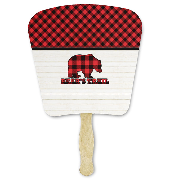 Custom Lumberjack Plaid Paper Fan (Personalized)