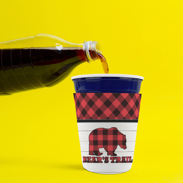 Lumberjack Plaid Party Cup Sleeves - without bottom - Lifestyle