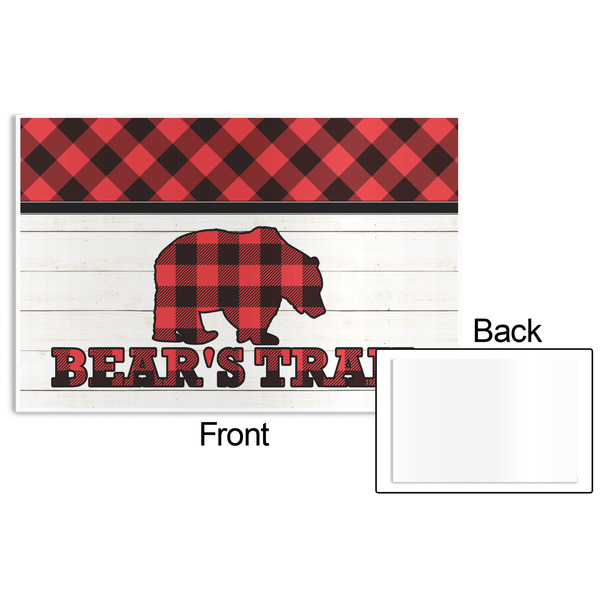 Lumberjack Plaid Disposable Paper Placemat - Front & Back