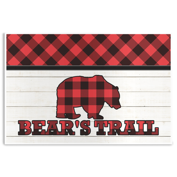 Custom Lumberjack Plaid Disposable Paper Placemats (Personalized)