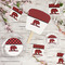Lumberjack Plaid Party Supplies Combination Image - All items - Plates, Coasters, Fans