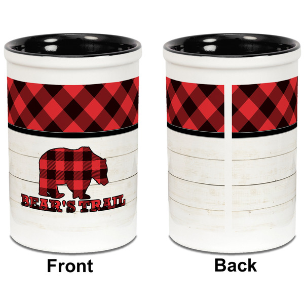 Lumberjack Plaid Pencil Holder - Black - approval