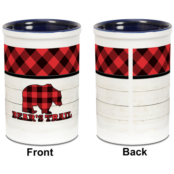 Lumberjack Plaid Pencil Holder - Blue - approval