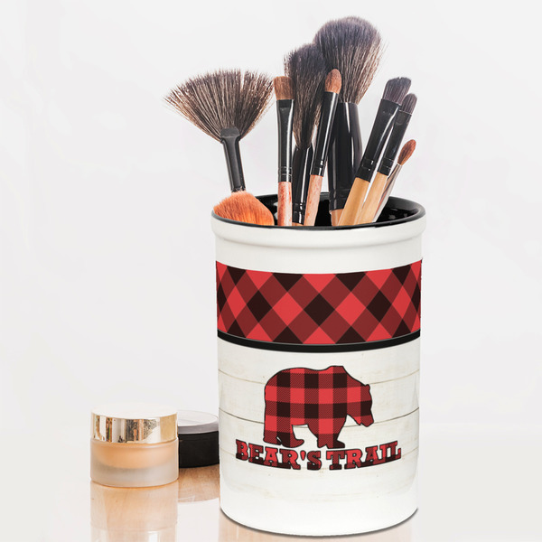Lumberjack Plaid Pencil Holder - LIFESTYLE makeup