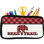 Lumberjack Plaid Neoprene Pencil Case - Small w/ Name or Text